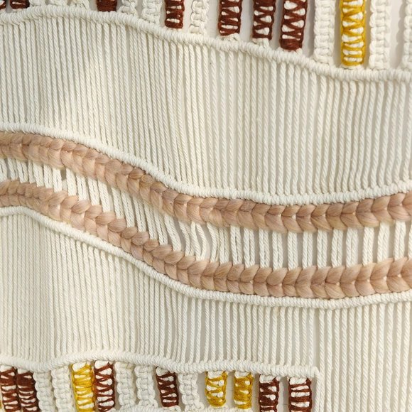 Anthropologie Large Handmade Colorful Woven Macrame Wall Hanging - Picture 5 of 9